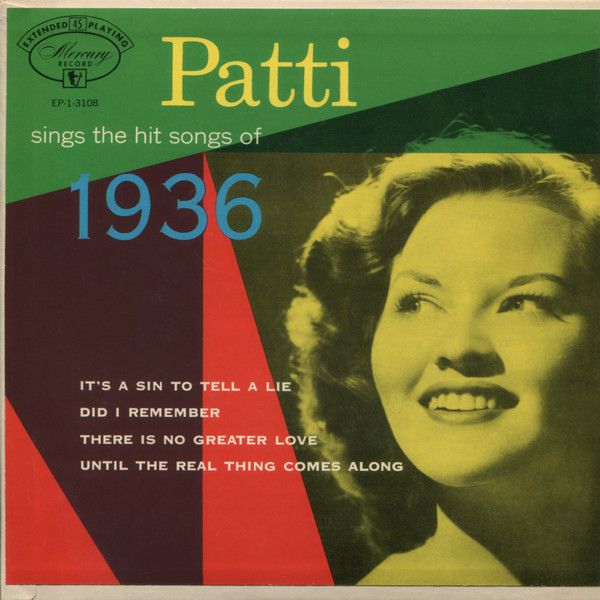 Patti Sings the Hit Songs of 1936 album art