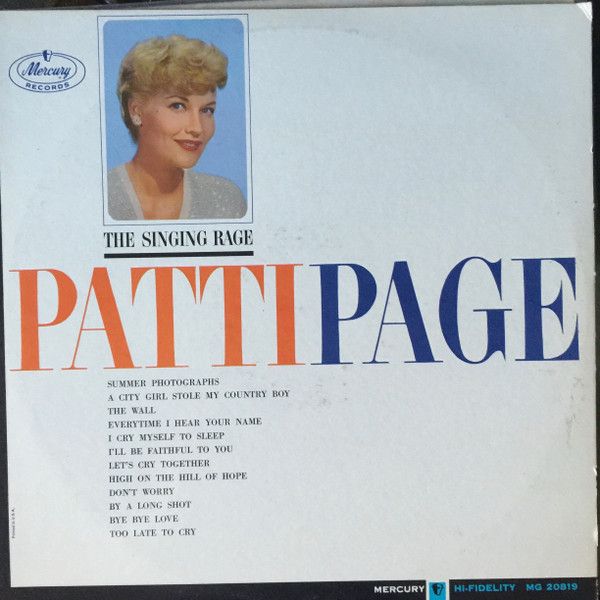 The Singing Rage Patti Page album art