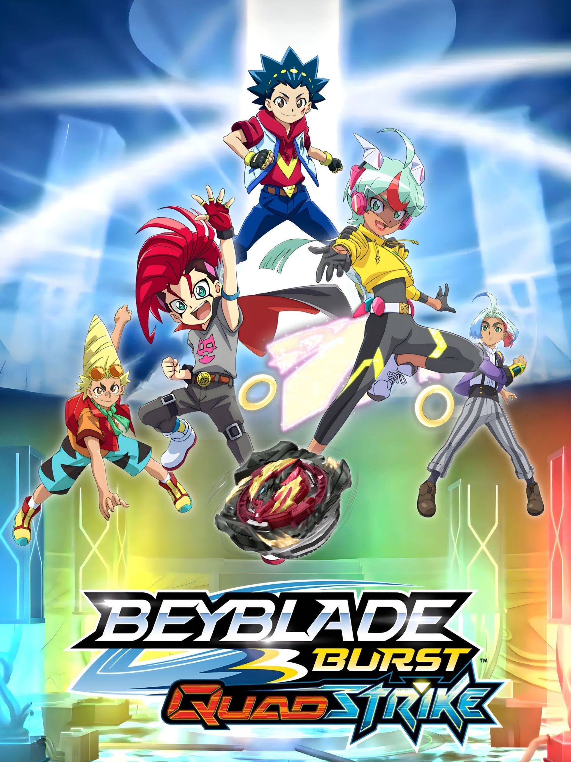 BEYBLADE BURST QUADSTRIKE Episode 1 Part 1: Thunder and Lightning!  Elemental Power! 