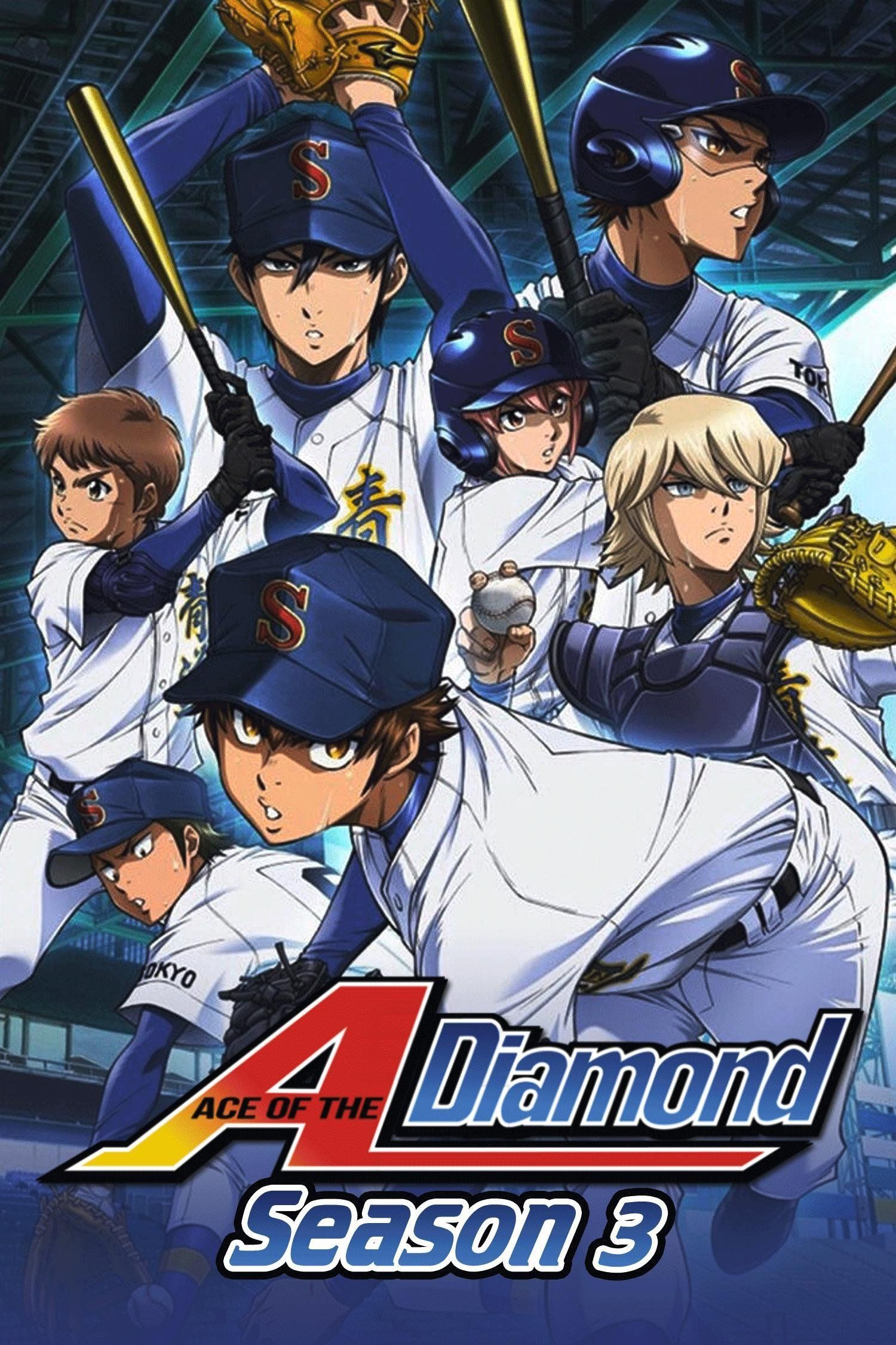 Ace of Diamond:Japanese Anime Season 1-3 TV Series 8 Discs All