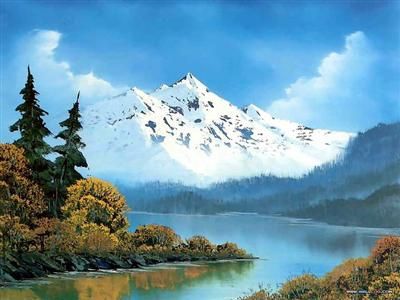 bob ross peaceful waters